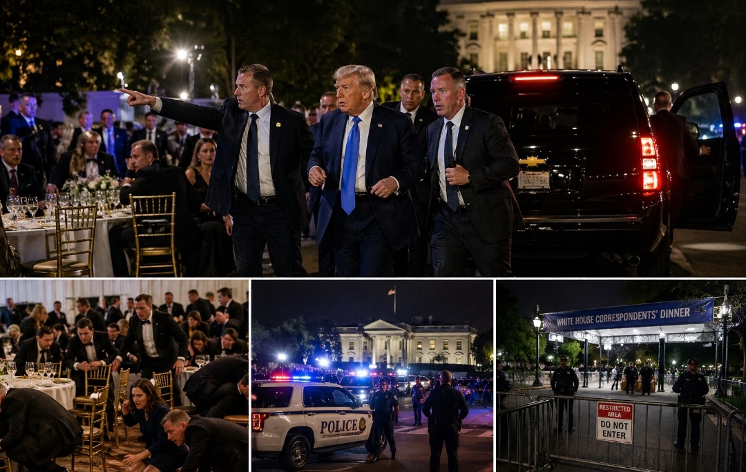 व्हाइट हाउस डिनर के पास फायरिंग Donald Trump को सुरक्षित निकाला गया, मचा हड़कंप